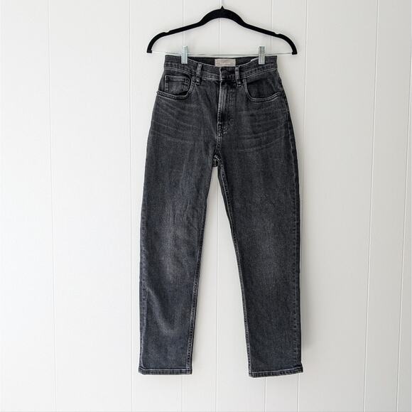 Everlane Zip Fly The Cheeky High Rise Washed Black Crop Jeans, size 25 - Picture 1 of 8